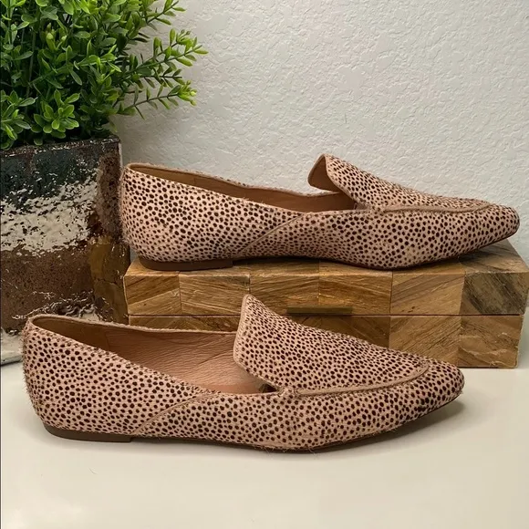 Madewell The Frances Skimmer in Calf Hair Muted Shell Multi Size 9