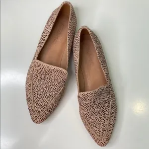 Madewell The Frances Skimmer in Calf Hair Muted Shell Multi Size 9