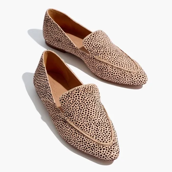 Madewell The Frances Skimmer in Calf Hair Muted Shell Multi Size 9