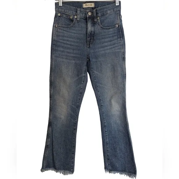 Madewell Women’s Cali Denim Boot Cut Raw Hems Jeans Size 24