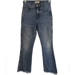 Madewell Women’s Cali Denim Boot Cut Raw Hems Jeans Size 24
