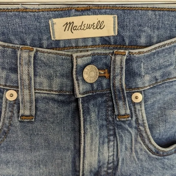 Madewell Women’s Cali Denim Boot Cut Raw Hems Jeans Size 24