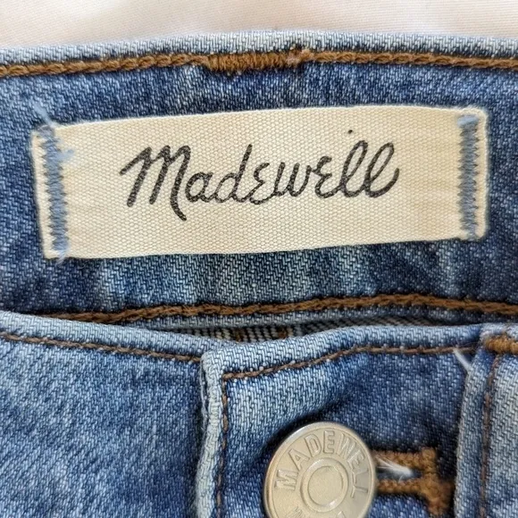 Madewell Women’s Cali Denim Boot Cut Raw Hems Jeans Size 24