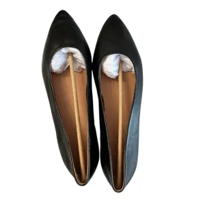 Madewell Women’s Pointed Toe True Black Modern Ballet Flats in Leather Sz 10 NIB
