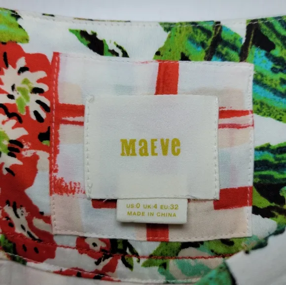 Maeve Anthropologie Country Fair Resortwear Beach Tie Waist Skirt - Size 0