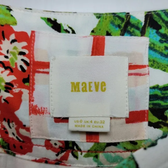 Maeve Anthropologie Country Fair Resortwear Beach Tie Waist Skirt - Size 0