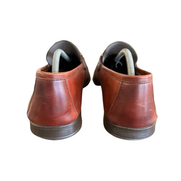 Magnanni Genuine Leather Men’s Slip On Loafers Size 10.5 M Chestnut Brown
