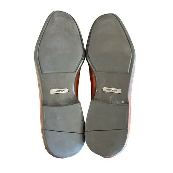 Magnanni Genuine Leather Men’s Slip On Loafers Size 10.5 M Chestnut Brown