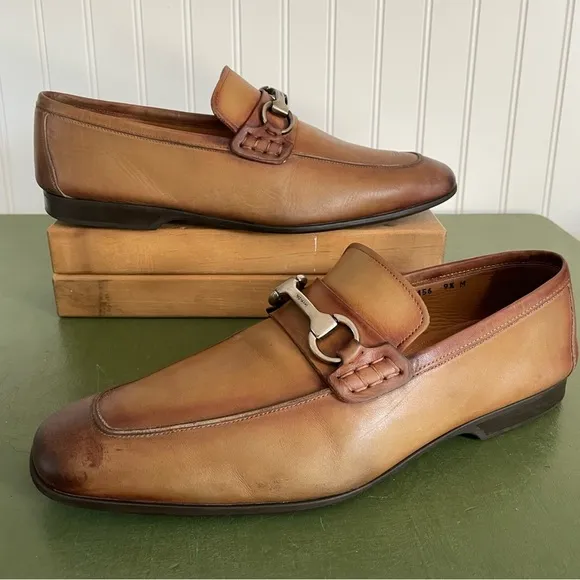 Magnanni Men's Loafers w Horse Bit Deco in Ombre Leather *Spain*