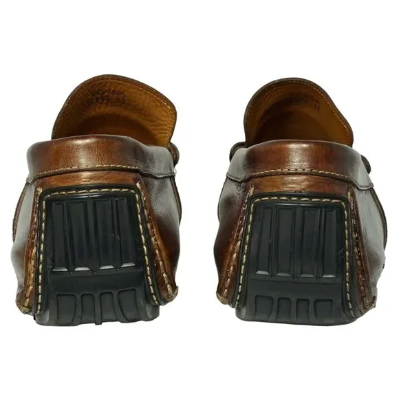 Magnanni Spain Men's 11 Brown Leather Venetian Moc Driving Loafers Dress Casual