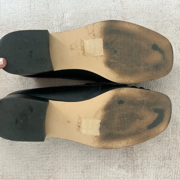 Maison ruched loafers in leather in BLACK J CREW