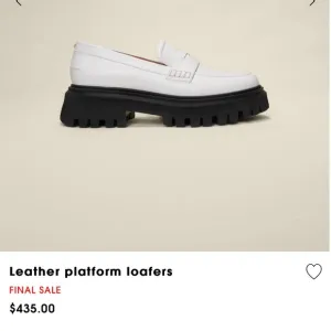 Maje Women's White Leather Platform Loafers size 41