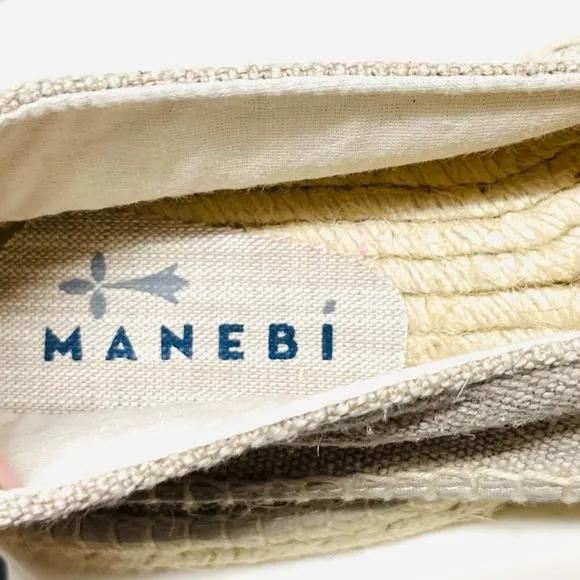 Manebi Mens Organic Hemp Embroidered Palm Tree Espadrilles Shoes