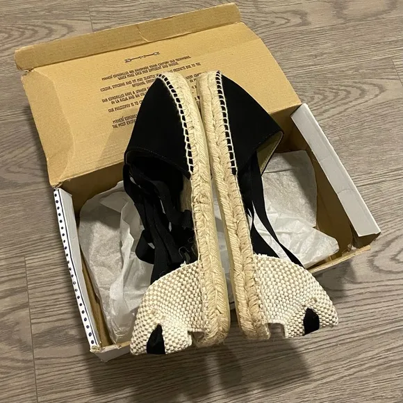 Manebi - Valenciana Hamptons Espadrilles Black Suede - Size 8 NET-A-PORTER NWT