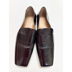 Mansur Gavriel Square Toe Lambskin Loafers Size 8 Burgundy