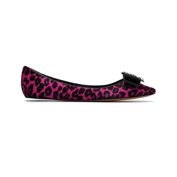 Marc Jacobs Fuchsia Pink Interlock Cheetah Print Size 40