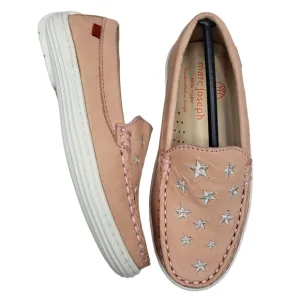 Marc Joseph | NIB Holland Blush Nobuck Silver Star Leather Chic Loafers Girl 11