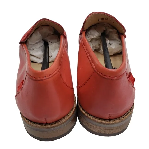 Marc Joseph | NIB Madison Coral Napa Silver Star Preppy Leather Loafers Girl 3.5