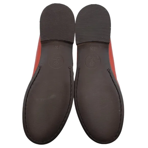 Marc Joseph | NIB Madison Coral Napa Silver Star Preppy Leather Loafers Girl 3.5