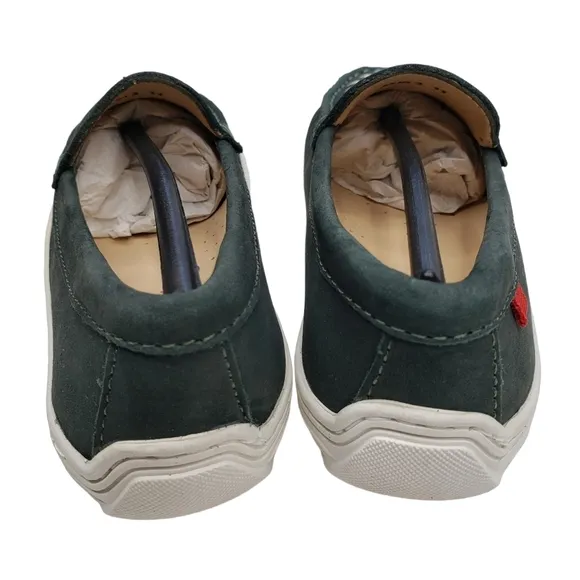 Marc Joseph | NIB Mott St Emerald Green Nobuck Silver Grommet Loafers Girl's 11