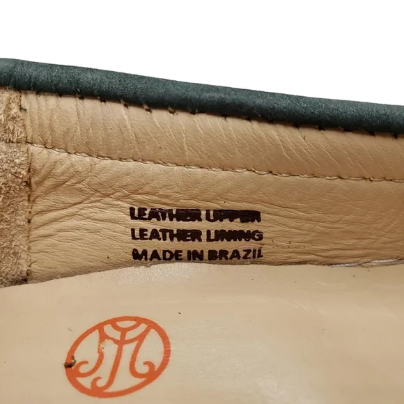 Marc Joseph | NIB Mott St Emerald Green Nobuck Silver Grommet Loafers Girl's 11
