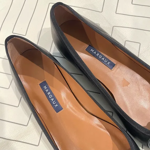 Margaux Black Pointed Toe Flats
