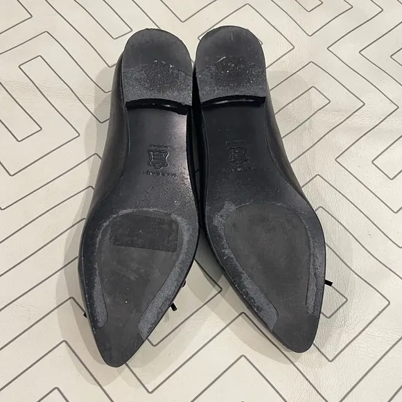Margaux Black Pointed Toe Flats