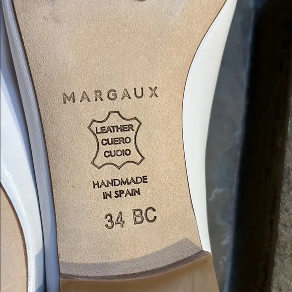 Margaux The Demi Ivory Nappa Leather Bow Ballet Flats