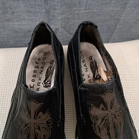 Mark Nason Lounge Men's Loafers Leather Black Size 11