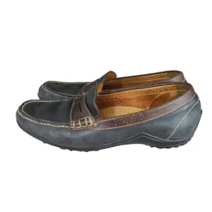 Martin Dingman Gray Leather Loafers Penny Loafers Vibram Soles Men's 9 532218