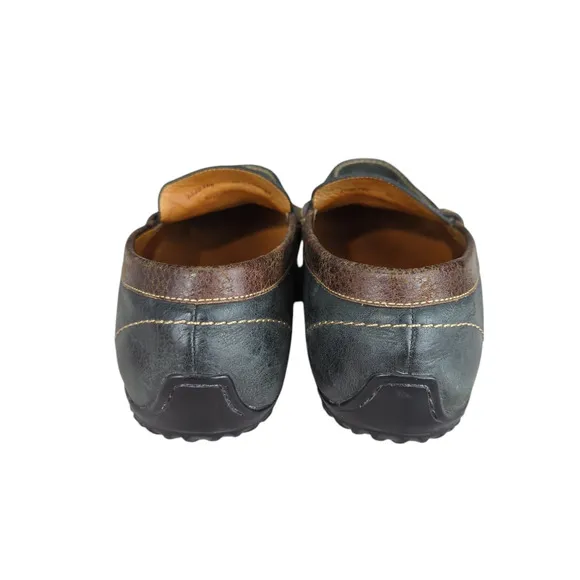 Martin Dingman Gray Leather Loafers Penny Loafers Vibram Soles Men's 9 532218