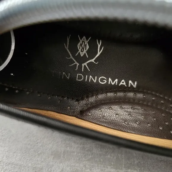 Martin Dingman Sz 9 Black Leather Loafers