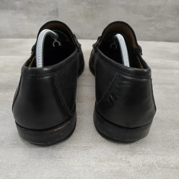 Martin Dingman Sz 9 Black Leather Loafers
