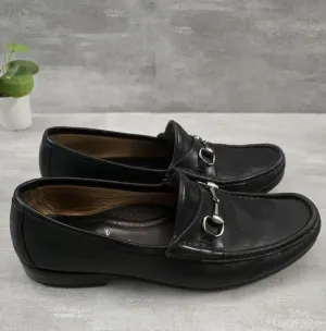 Martin Dingman Sz 9 Black Leather Loafers