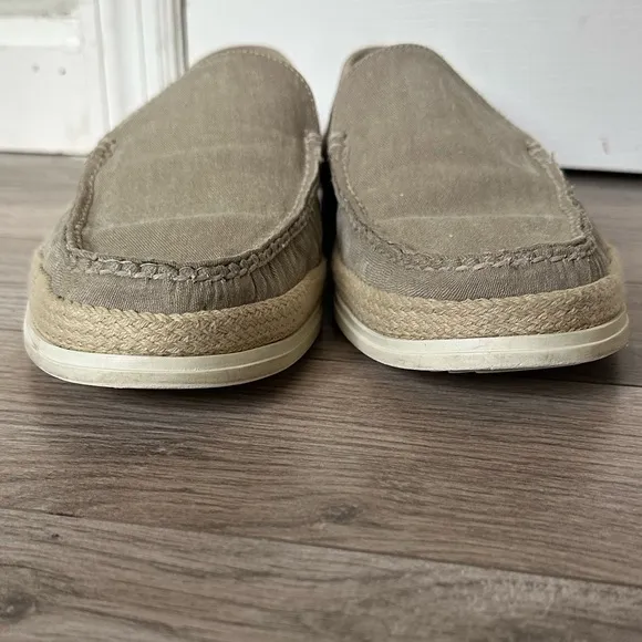 Martin Dingman Watercolor Venetian Washed Canvas Loafers in Oyster