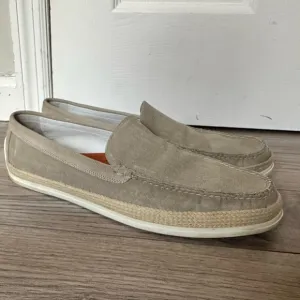 Martin Dingman Watercolor Venetian Washed Canvas Loafers in Oyster