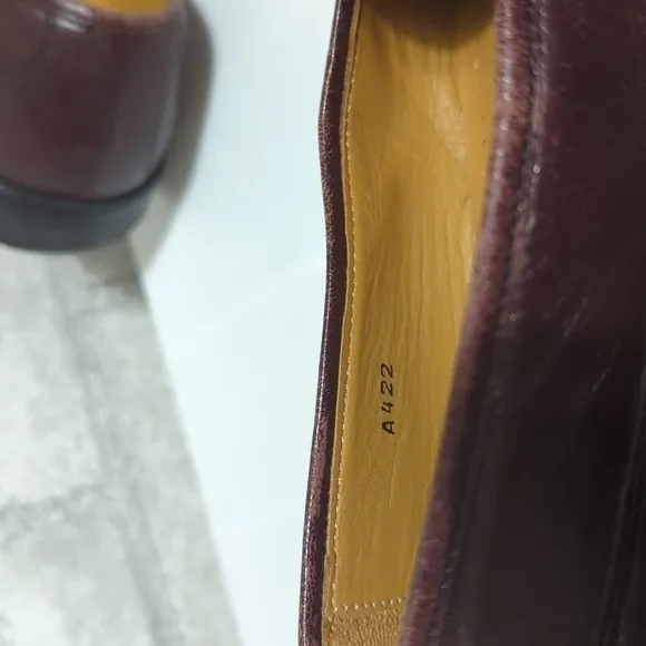 Massimo Emporio Brown Maroon Leather Tassel Loafers Size EU42 US9