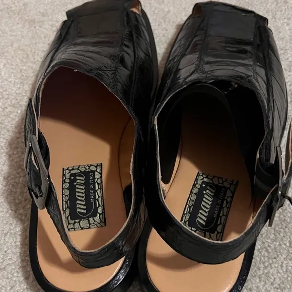 Mauri Black Leather Loafers Slip-Ons