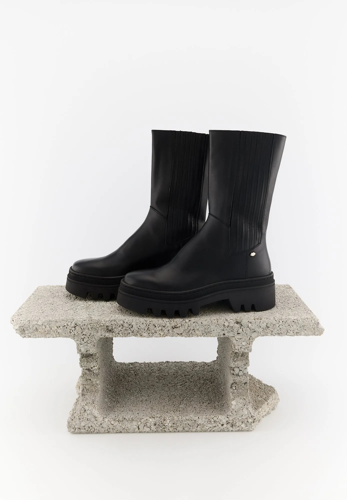 May-Cuir Lisse Noir