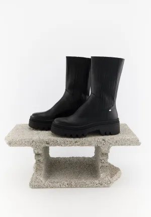 May-Cuir Lisse Noir