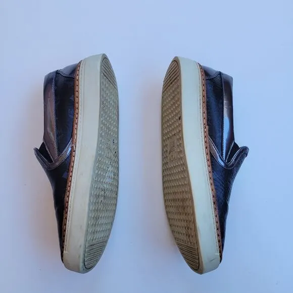 MCM Visetos Coated Canvas Monogram Slip-On Sneakers 36 6