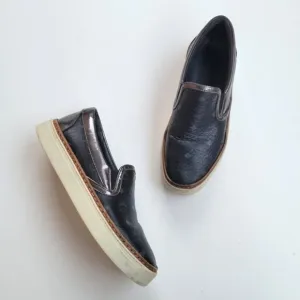 MCM Visetos Coated Canvas Monogram Slip-On Sneakers 36 6