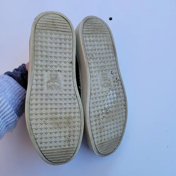 MCM Visetos Coated Canvas Monogram Slip-On Sneakers 36 6