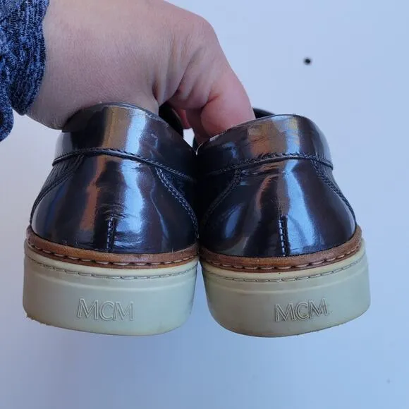 MCM Visetos Coated Canvas Monogram Slip-On Sneakers 36 6