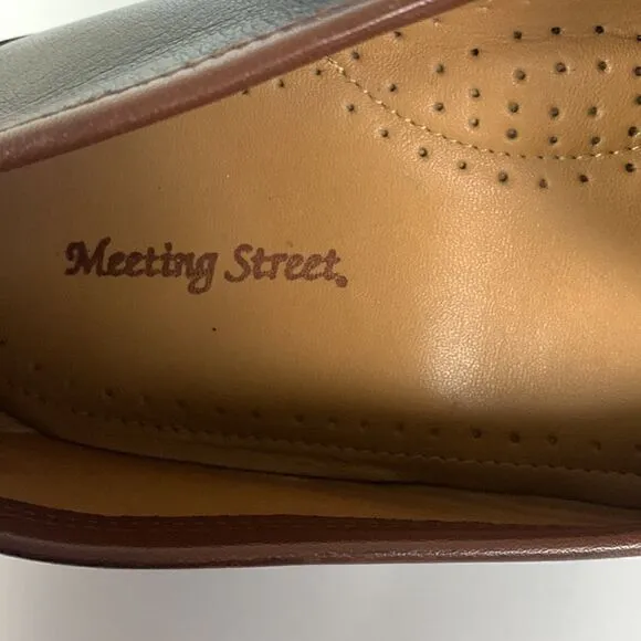 MEETING STREET men’s leather loafers handmade size 12