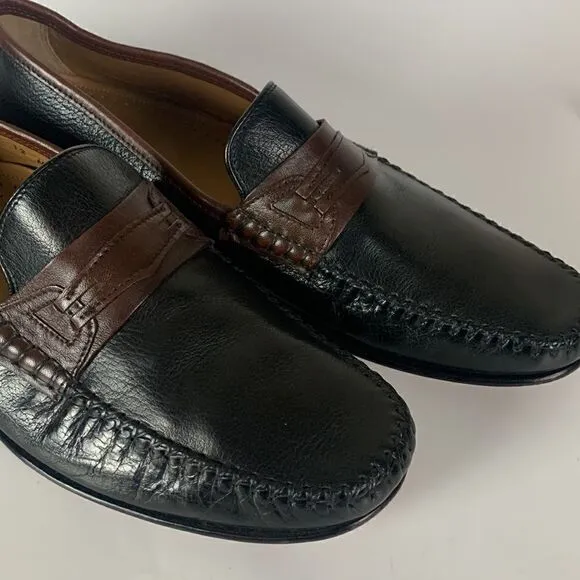 MEETING STREET men’s leather loafers handmade size 12