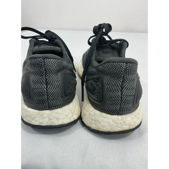 Men’s Adidas Pure Boost Size 7 Black Mesh Lace Up Sneakers