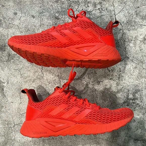 Men’s Adidas Red Questar CC Climacool Mesh Trainer Running Sneakers