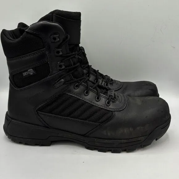 MEN'S BATES E03186 SPORT TACTICAL 2 WATERPROOF DRYGuard LEATHER BLACK BOOTS Sz11