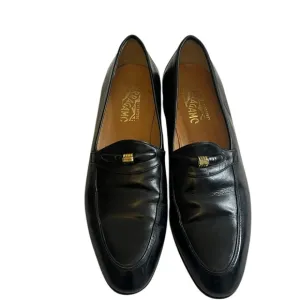 Men's Black Leather Loafers, Pre -owned